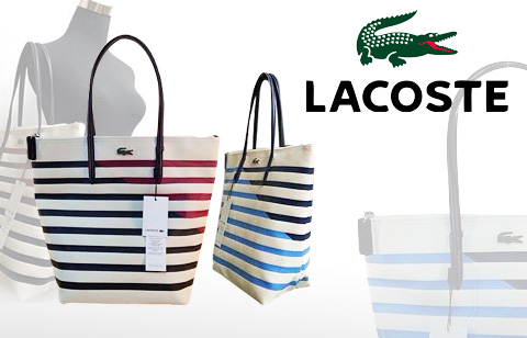 Bnew Authentic LACOSTE STRIPES LMTD EDITION VERTICAL TOTE BAG  (Free Delivery Nationwide)